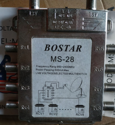 二进八出 2进8出 卫星天线专用 13/18V切换开关 （干扰克星）特价